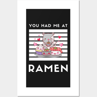 You Had Me At Ramen - Japanese Ramen Noodles Bowl - Funny Ramen Noodles Bowl Kawaii Gift - Ramen Noodles Japanese Noodle Soup Bowl Food Gifts noodles Posters and Art